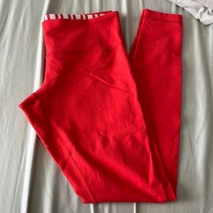 lululemon size 8 perfect condition red leggings